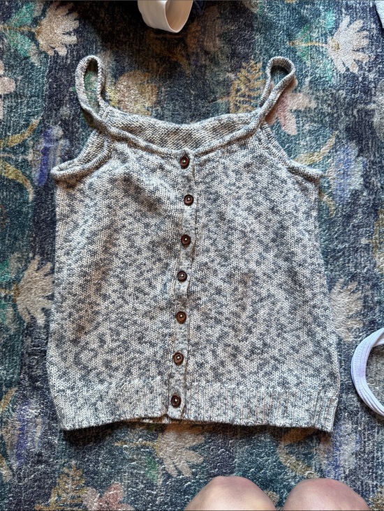 Madewell Tops - Madewell Gray Button-Up Knit Tank Top